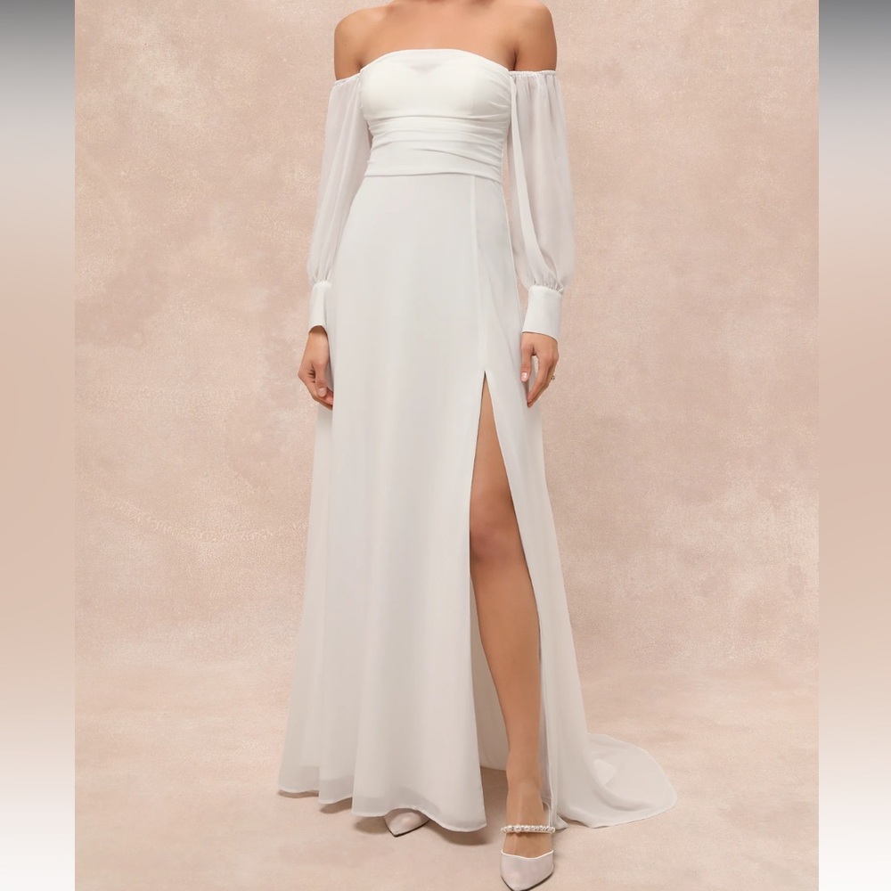 Lulus Off-Shoulder White Dress